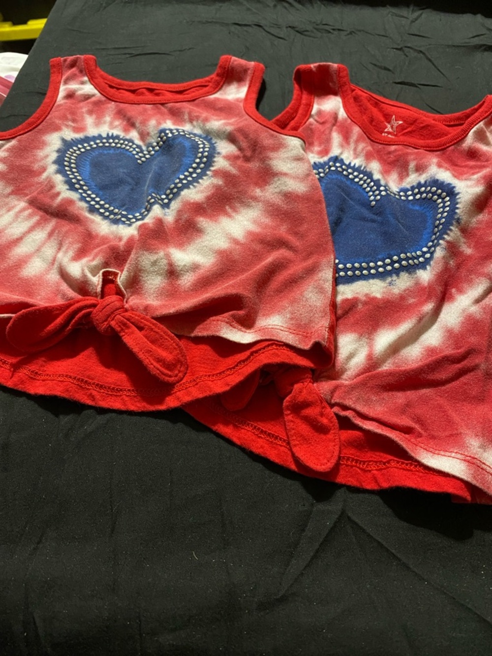 Cute cute cute Hello twinkies 2 Red Tie-Front Heart Tank Top for girls